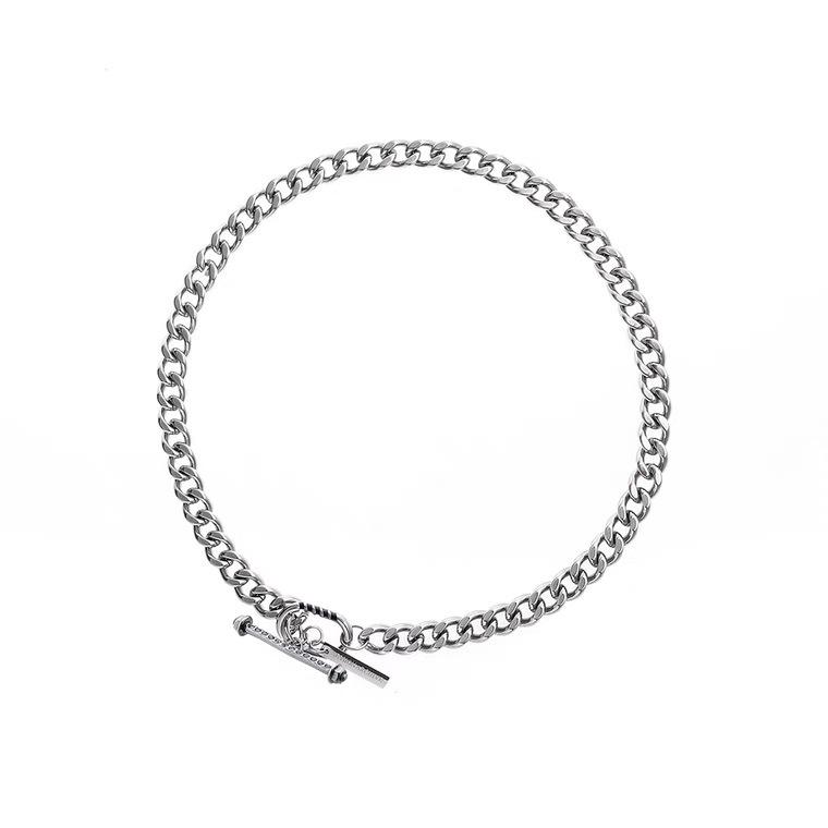 Herren Trendy Titanstahl Cuban Link Armband: Stylisches Europäisch-Amerikanisches High Street Hip Hop Accessoire