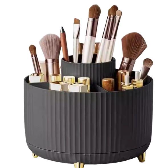 Multifunctional Rotating Desktop Storage Organizer Skincare Cosmetic Box Dressing Table Container Pen Holder Desk Home Decor