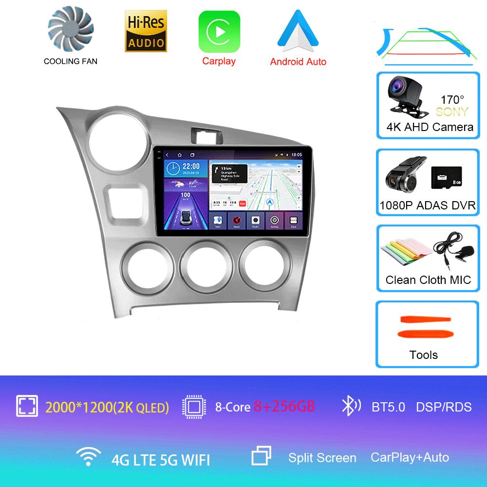 Android 14 Carplay Auto For Toyota Matrix 2 E140 2008 2009 2010 2011 2012 2013 2014 Car Radio Multimedia Player Navigation GPS