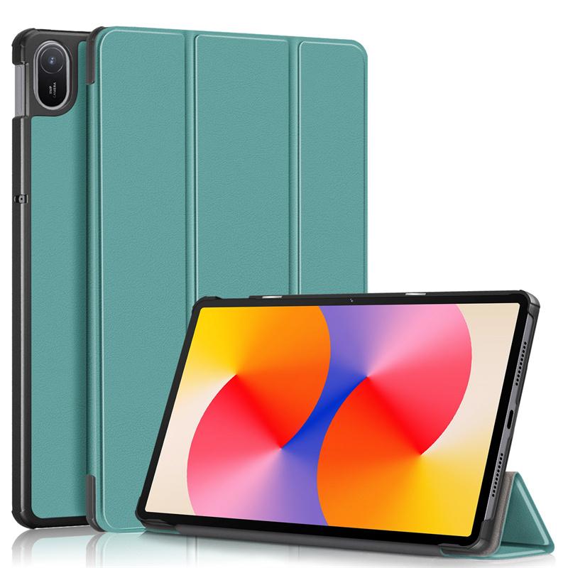 

11-дюймовый складной жесткий чехол-подставка с магнитной подставкой из кожи для планшета Huawei MatePad SE 11, защитный чехол-подставка 2024 Matepad SE 11 2024 темно-зеленого