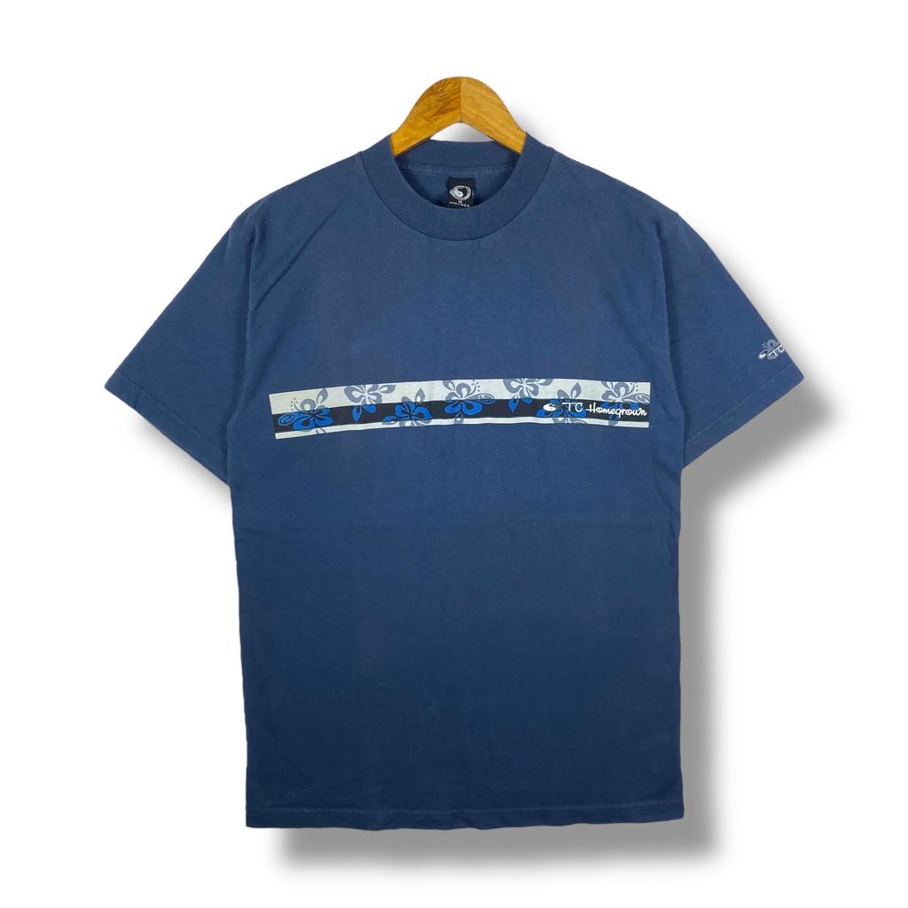 Vintage 90's T&C SURF DESIGNS Homegrown Graphic Surf Tee Shirt Medium Size
