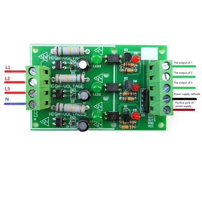 1 3 8 Bit AC220V Optocoupler Isolation Module Voltage Detect Board Adaptive 3-5V