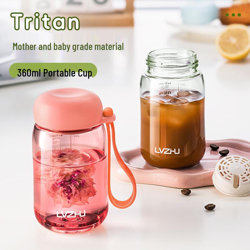 2026 Tritan Portable Green Bead Cup: High-Temp Resistant, Ideal for Milk & Coffee Shakes