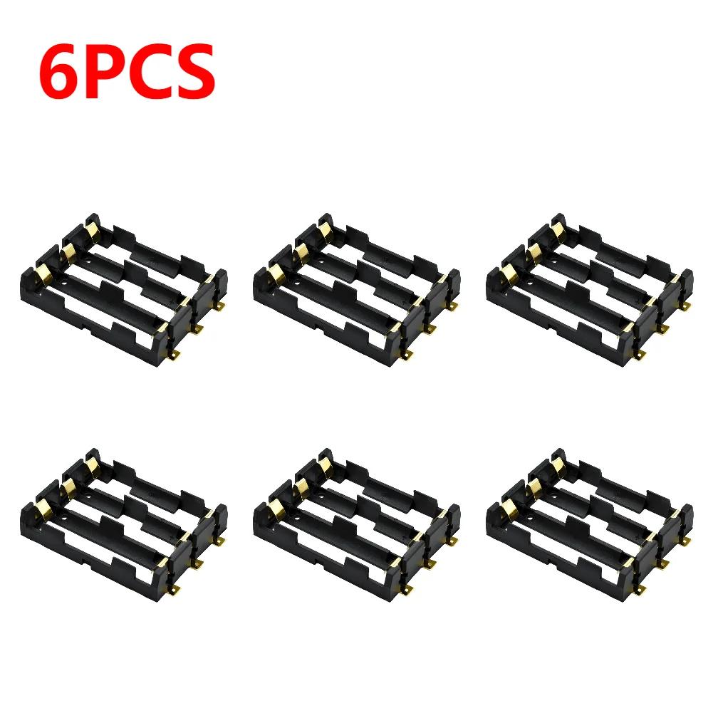 1-10pcs 18650 SMT Battery Holder 18650 SMD Battery Box With Bronze Pins Rechargeable Battery Holder Clip Storage Case Power Bank