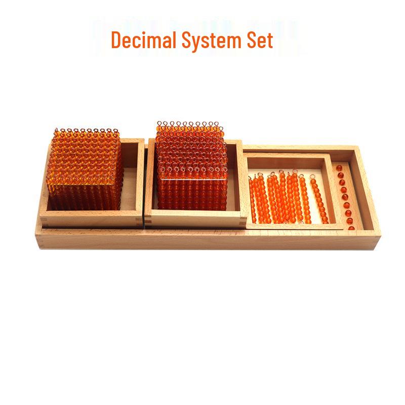 Montessori Math Teaching Aids: Decimal Place Value Game for Ages 3-6