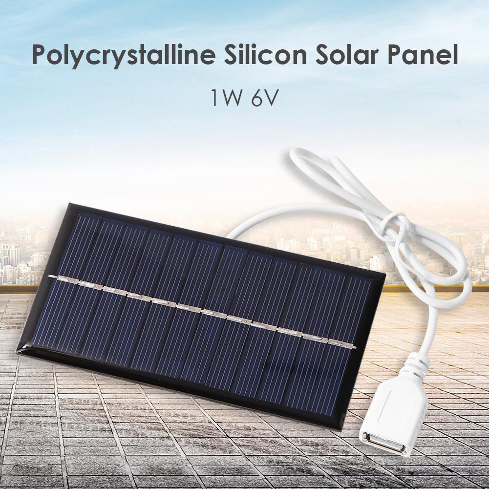 1W 6V 2W 5V Portable Solar Panel Mini DIY Solar System for Phone Power Bank Fan Cell 4