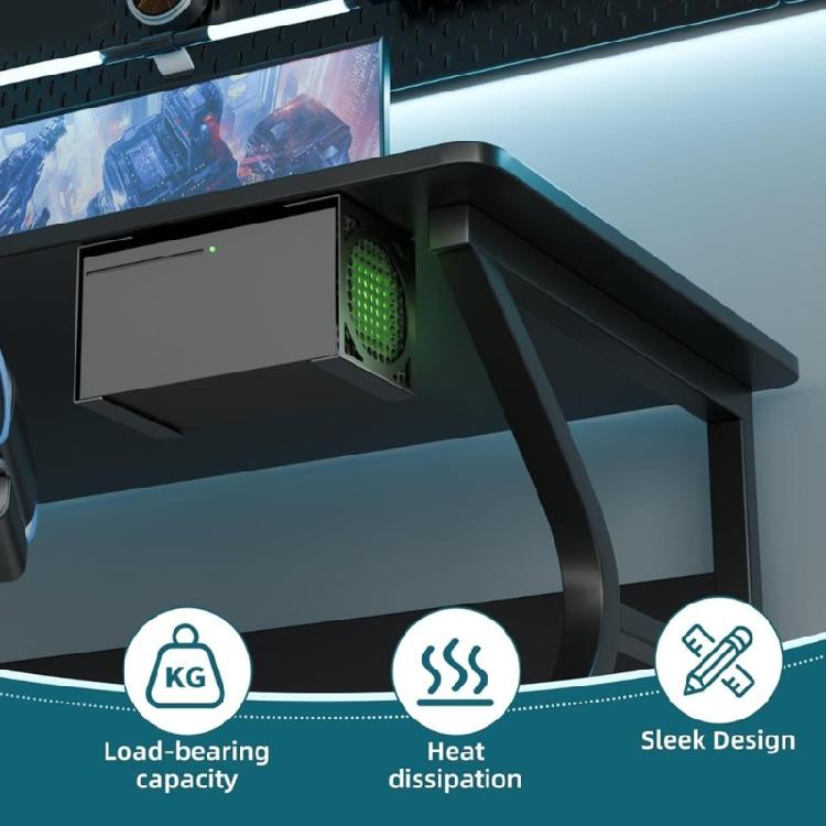 Effiziente Untertisch-Ständer-Organizer Aufbewahrungshalterung Halter für Konsolen Hält Ihre Gaming-Ausrüstung ordentlich angeordnet