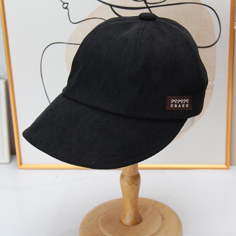 ins retro corduroy cap lazy wind soft top baseball cap daily commute plain versatile hat