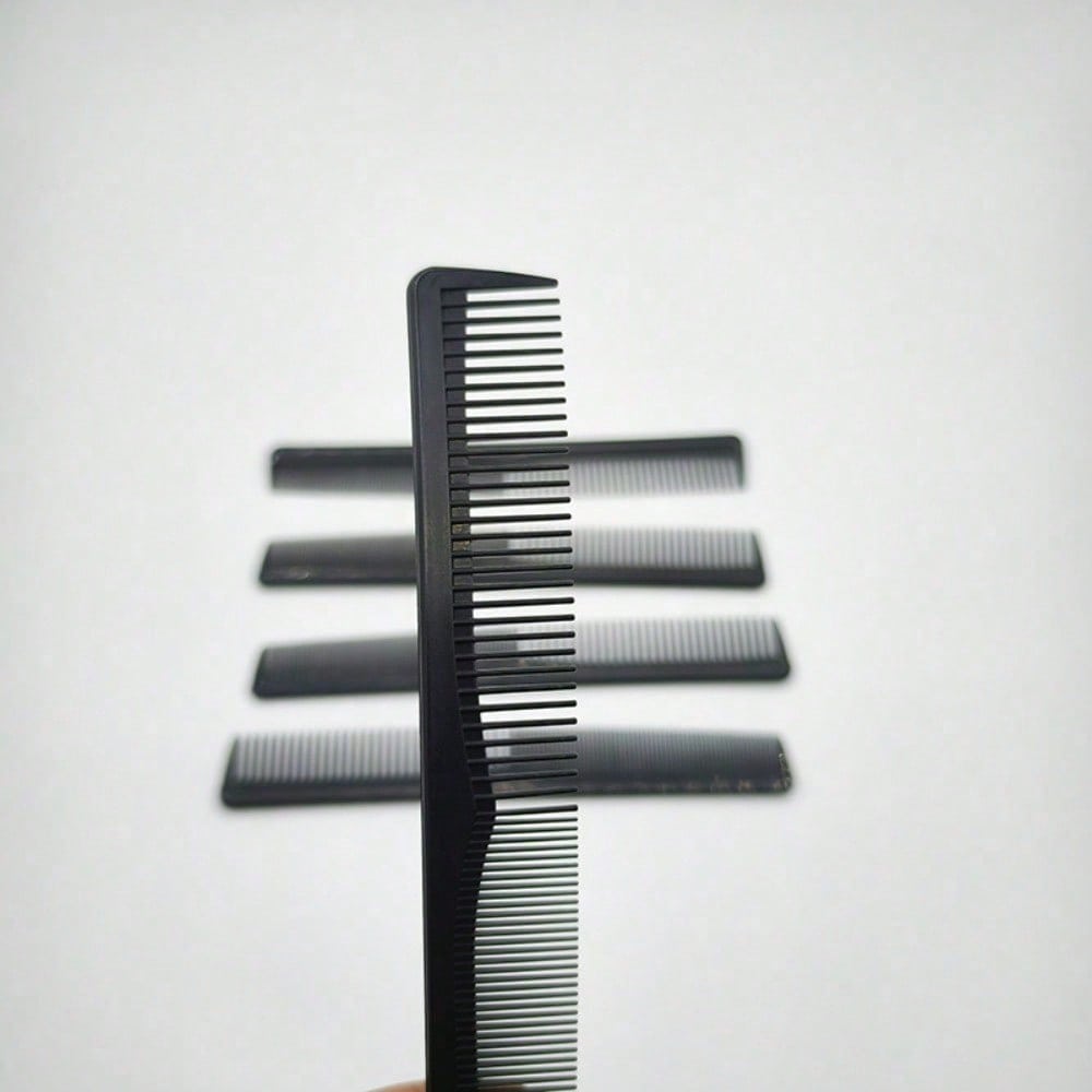 1pcs Black Double-Sided Portable Hair Comb, Made Of Plastic That Is Resistant To High Temperatures And Static Electricity
