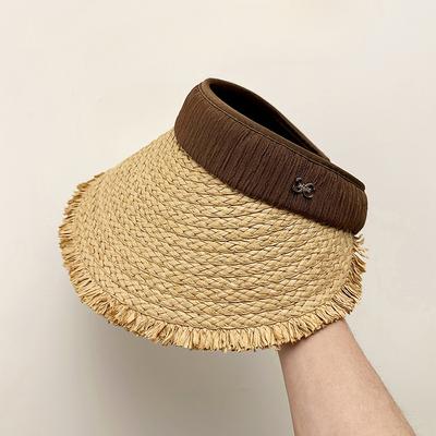 Spring and Summer Women's Fashionable Travel Sun Protection Hat Vacation Beach Sun Hat Without Sun Hat