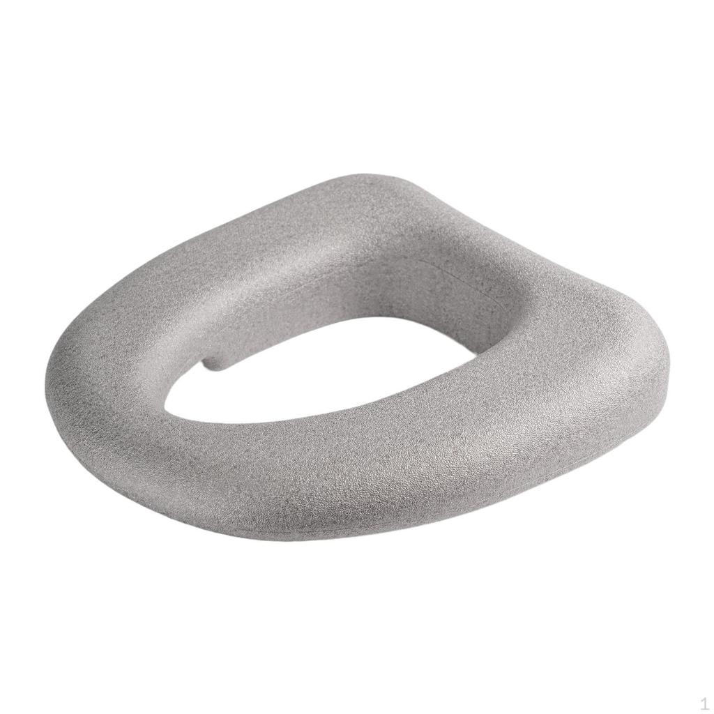 Raised Toilet Seat Cushion Soft Enhanced Comfort for Elderly Reusable Washable Padded