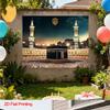 2D Islamic Holy Place Wall Decor, Kaaba In Mecca Pilgrimage Banner