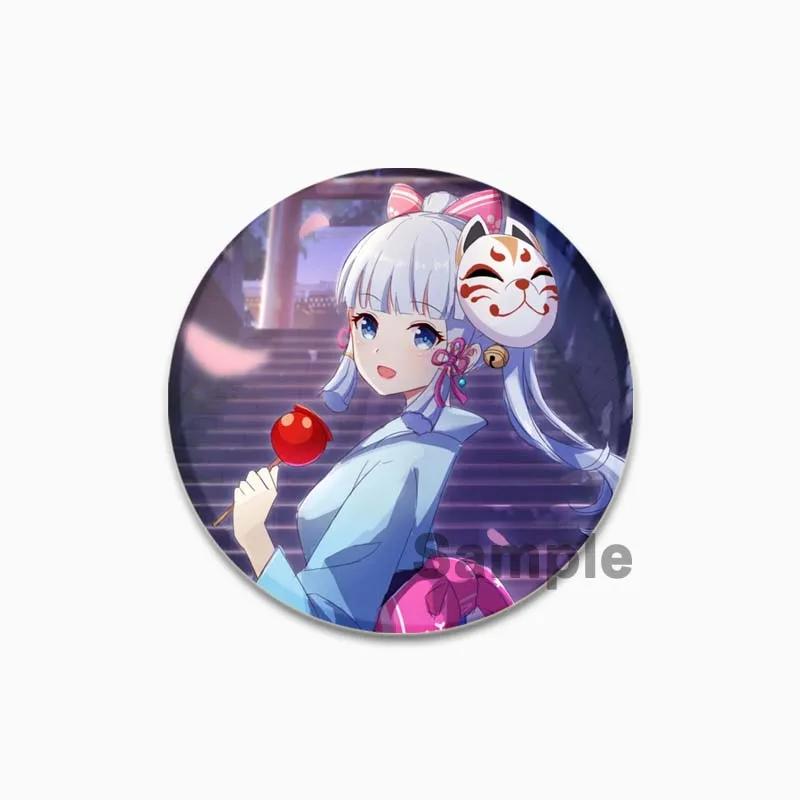 32/44/58mm Kamisato Ayaka Cartoon Badge Cute Tinplate Brooches Handmade Creative Enamel Pins for Clothes Backpack Gift Jewelry Accessories