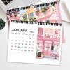 1pc 2026 Hanging Calendar, Floral Design, 12 Unique Illustrations, Monthly Plan, Perfect Gift for Birthdays, Christmas, New Year