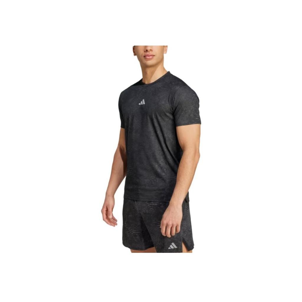 Adidas Heat.Rdy Hiit Comfortable Soft Breathable Fitted Short Sleeve T-Shirt Men Tops Gray Black IV6119