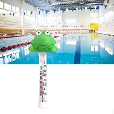 Frog Plovoucí bazénový teploměr Snadno čitelný SPA s provázkem vody pro ledovou koupel, miminko
