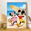 Disney DIY Diamond Painting 5d Full Diamond Cross Stitch Diamond Beach Seaside Summer Vacation Living Room Bedroom Decorative Painting