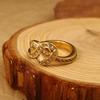 Anello Minimalista in Acciaio Inossidabile a Forma di Cuore Amore Vuoto per Donne Anelli con Zirconi Intarsiati Colore Oro Impermeabile Gioielli Moda Romantica