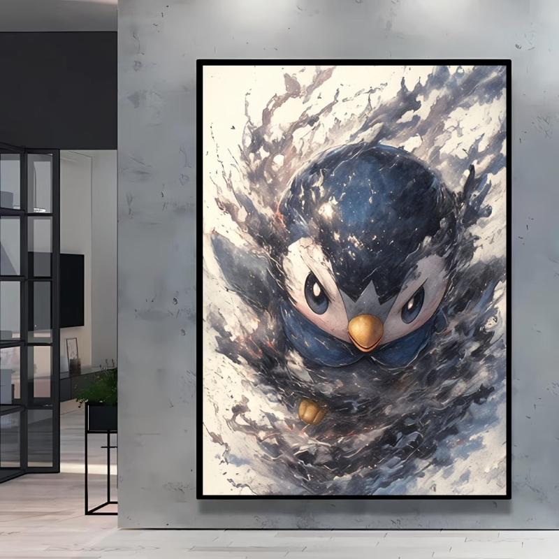 Hot Selling Anime Pokemon Lucario High Quality Retro Canvas Poster HD Printing Home Living Room Decor Holiday Gift Classic