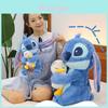 Pato Stitch Abraçando Brinquedo de Pelúcia Boneca Recheada Almofada Preenchida com Algodão PP Decoração Casa
