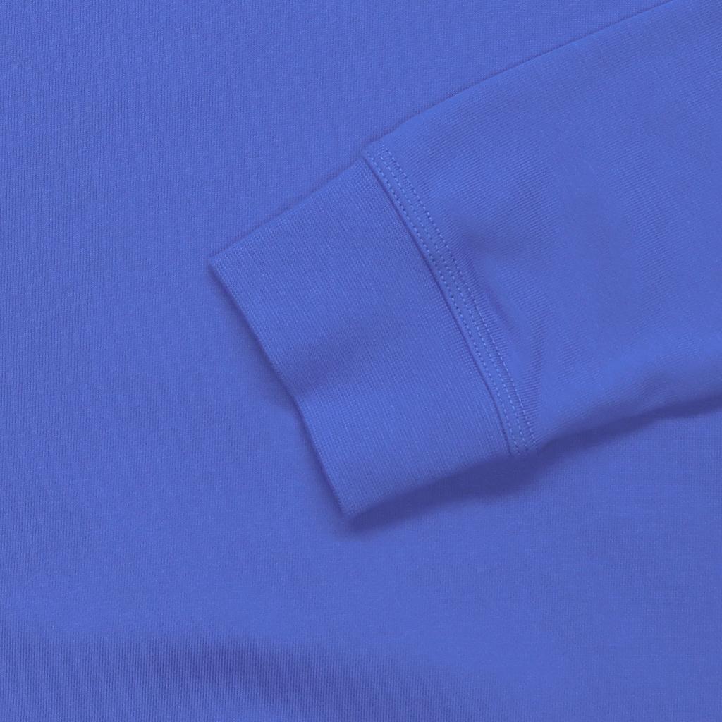 Nike Solid Color Logo Print Crew Neck Sweatshirt Men Tops Blue AA3178-403