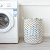 Nordic Cartoon Horse Cotton Linen Laundry Basket - Large Folding, Waterproof Storage for Clothes and Toys
