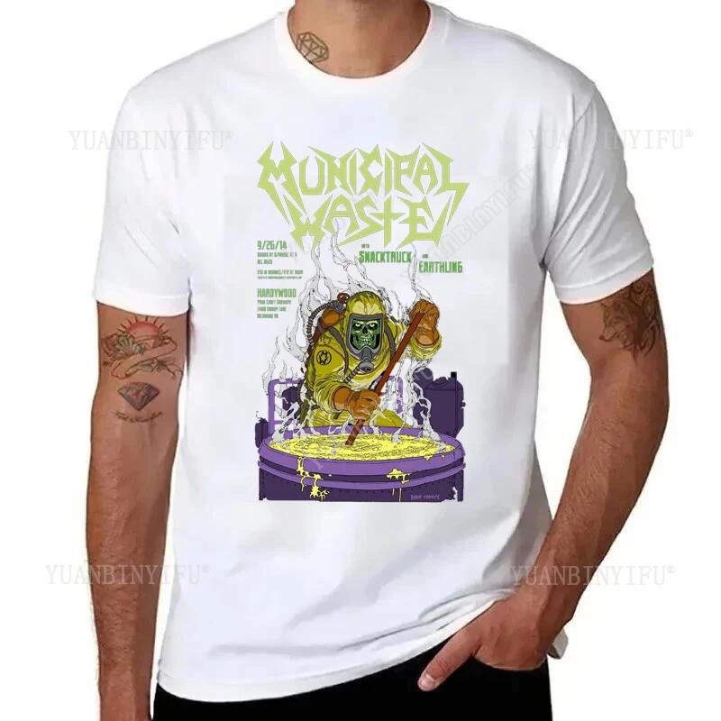 Harajuku Humorous and Funny MUNICIPAL WASTE  Printed Casual Plus Size T Shirts Gothic Hip Hop Style Tops Tee O-neck