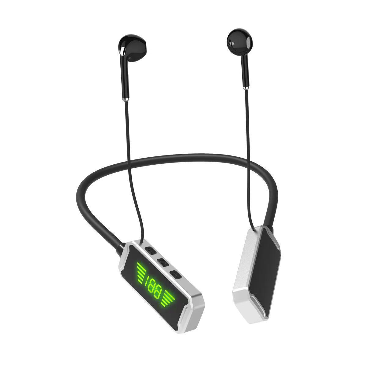 

2025 Neck-Hanging Bluetooth Headphones: Long-Lasting, Digital Display, Sports Ear Monitor
