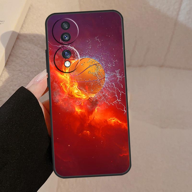 Basketball On Fire For Honor Magic 5 6 7 8 Pro Case For Honor X9d X9a X9b X9c X8c X8b 50 70 90 200 400 Lite Win