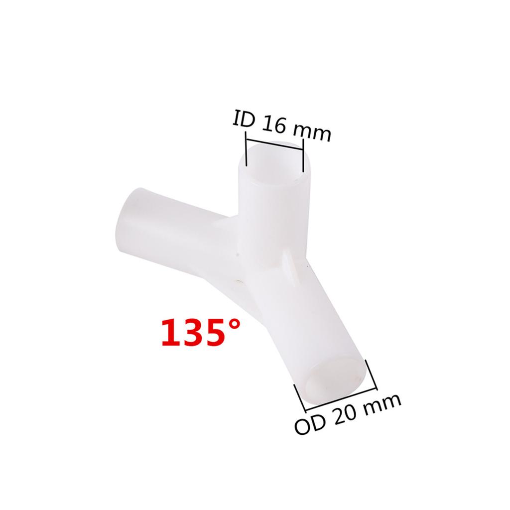 Garden Water PVC Connector 16mm Plastic Straight 3-Way Joint 90/120/135 Degree Three-dimensional Tee DIY Wardrobe Tent Couplings