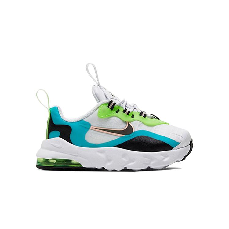 Nike Air Max 270 Niedrige Kleinkinderschuhe Blau Weiß Grün Säugling Und Kleinkind CW2213-300