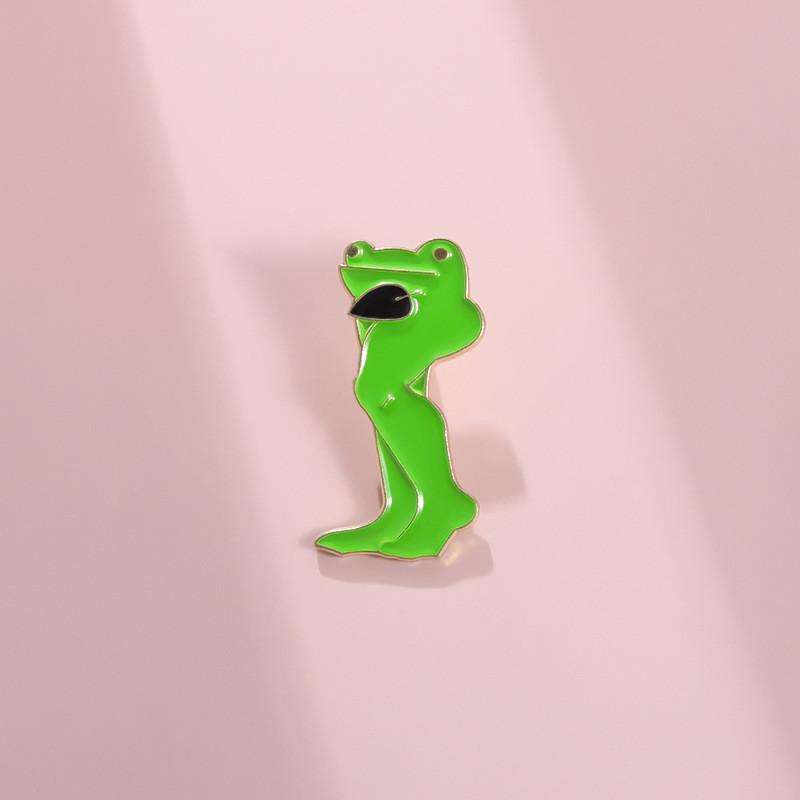 Long Trendy Colorful Legged Frog Pin Brooch Ideal For Anime Fans Collectors And