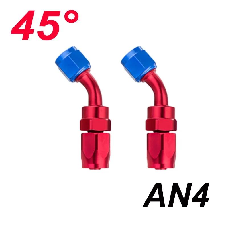 2X 4AN 6AN 8AN 10AN 12AN Straight 45 90 180 Degree Swivel Hose End Fittings Adapter For CPE Oil Fuel Gas Hose NPT Plug Aluminum