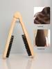 1/3/5pc Solid Wood V-Shaped Hair Straightener Comb Professional Salon Anti-Scald High Temp Resistant Styling Brush