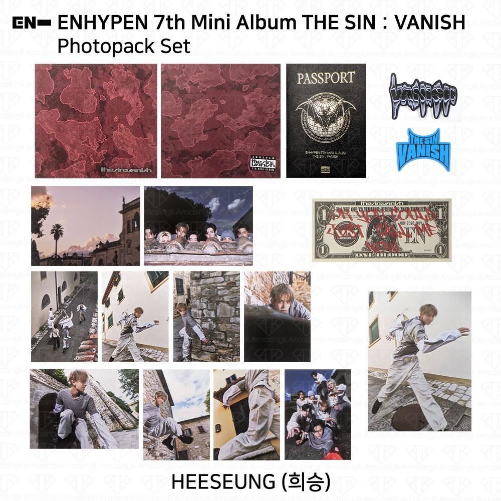 ENHYPEN Das 7. Mini-Album THE SIN:VANISH Digipack-Version. Fotokarte KPOP K-POP