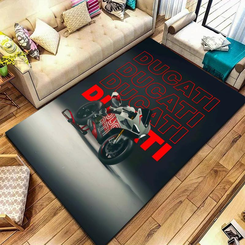 Kobercový koberec Ducati do obývacího pokoje, ložnice, domácí dekorace na pohovku, protiskluzová podložka pro dětské hraní