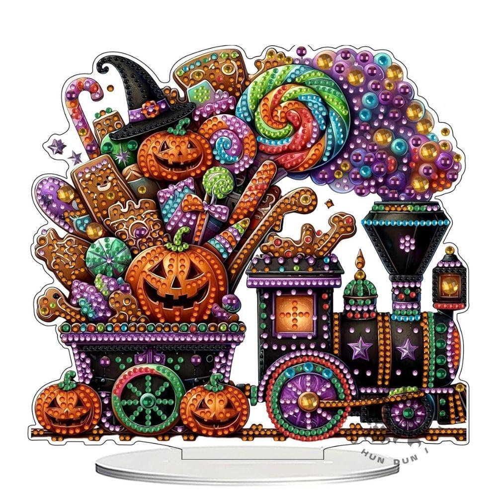Halloween Diamond Painting Ornament Handmade DIY Crystal Special-shaped Diamond Sticker Diamond Art Desktop Decoration