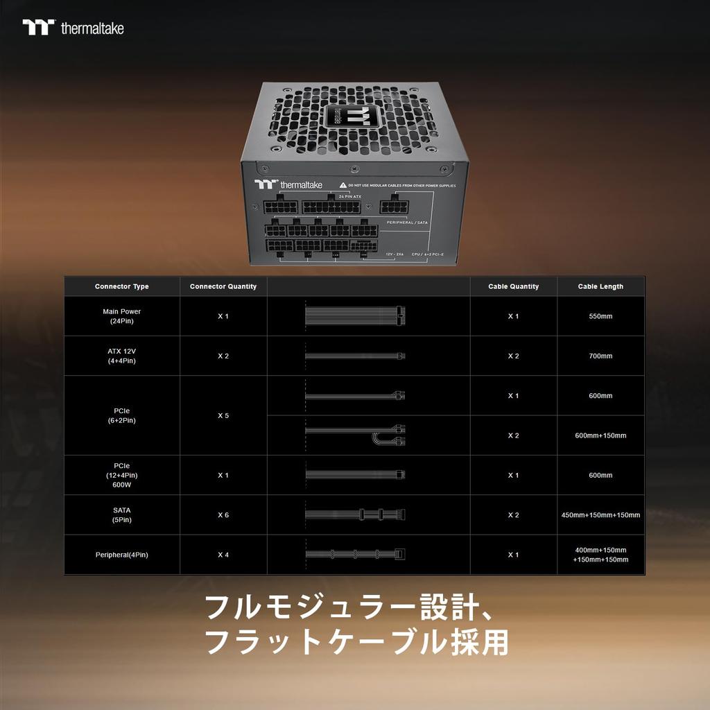 Thermaltake TOUGHPOWER ATX Express Compatible 80PLUS GOLD PC Power Supply Unit PS1614 GT/1000W 3.1/PCI 5.1 PS-TPT-1000FNFAGJ-3