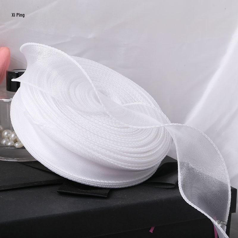 Curled Fish Tail Yarn Ribbon - 50 Yards Wavy Edge for Cake & Flower Decoration