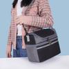 Double-Layer Color-Block Insulated Crossbody Lunch Bag - Large Capacity Bento Handbag