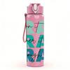1PC Pray Pray Pray Green Lettering 750ml Color Plastic Water Bottle Leakproof Flip Straw Lid For Sports Office Home Use