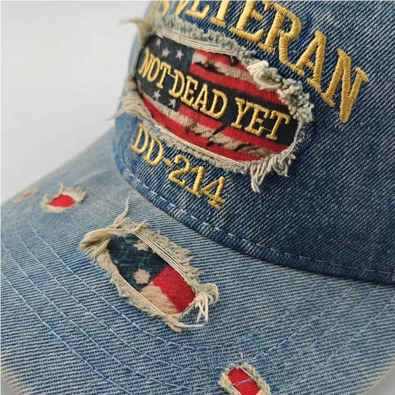 250th Anniversary Vintage Distressed Baseball Cap Cotton Printed Embroidery Design Ripped Sun Protection Peaked Hat Outdoor Cap