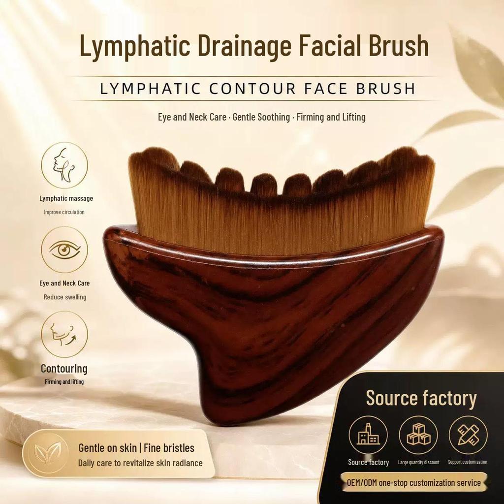 Lymphatic Contour Face & Eye Gua Sha Brush for Neck Care