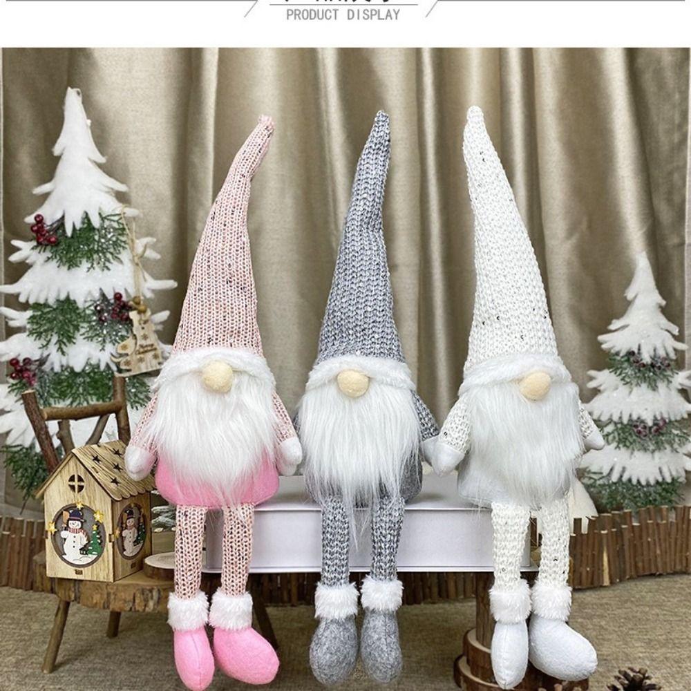 New Non Woven Fabric Christmas Gnome Doll White Grey Pink Soft Faceless Doll Pendant Gnome Doll Ornament Xmas