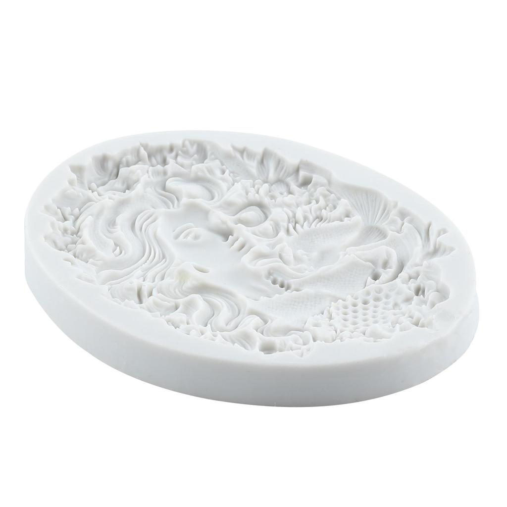 Mermaid Princess Silicone Molds Mermaid Princess Fondant Mold Cake Decorating Tools Cupcake Topper Candy Chocolate Gumpaste Mold