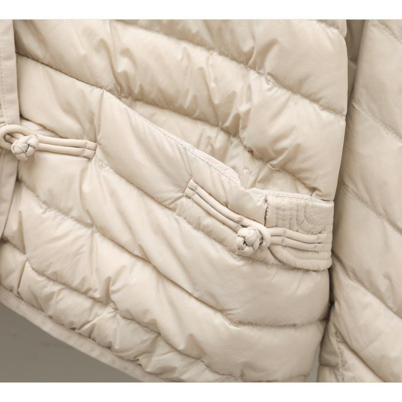 Autumn and Winter Women Ultra Light White Duck Down Jacket Oversize Loose Causal Short Puffer Coat Vintage Female Parkas