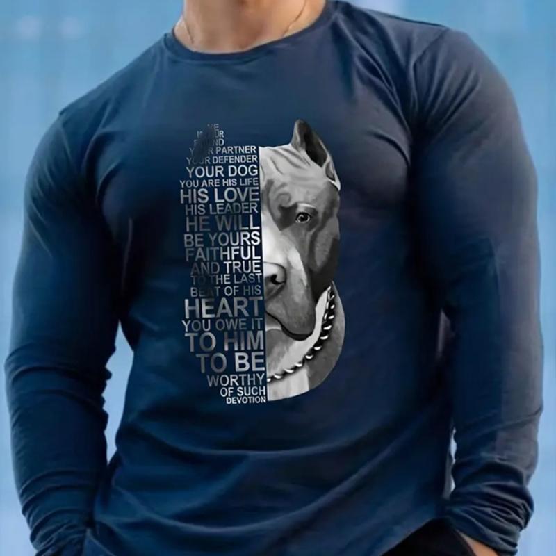 Футболки с принтом «Собака» и буквами — фото 3