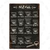 Chalkboard Art Coffee Menu Metal Sign Burger Bar Decorative Signs  Wall kitchen Cafe Shop Home Art Craft Decor 30X20CM XP(947)A