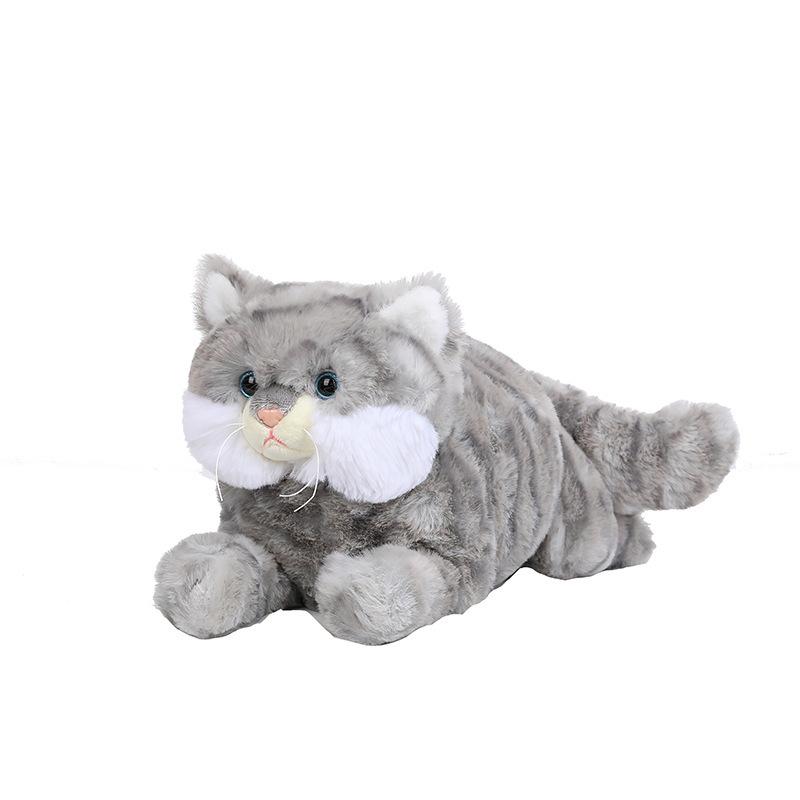 

Plush Spotted Cat Pillow Toy Stuffed Animal Kids Gift Home Decor Pp Fill Cotton 40cm/15.75in сірий колір