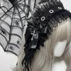 Steampunk Y2K Wing Headwear Bow Headband Lolita Gothic Dark Angel Headwear and Hair Accessories